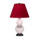 Robert Abbey - RW11R - One Light Accent Lamp - Small Double Gourd - Rose Water Glazed Ceramic w/Deep Patina Bronze