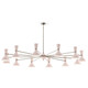 Robert Abbey - RW13RW - 12 Light Chandelier - Clare - Polished Nickel w/Rose Water Painted
