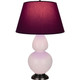 Robert Abbey - RW21P - One Light Table Lamp - Double Gourd - Rose Water Glazed Ceramic w/Deep Patina Bronze