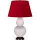 Robert Abbey - RW21R - One Light Table Lamp - Double Gourd - Rose Water Glazed Ceramic w/Deep Patina Bronze