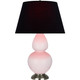 Robert Abbey - RW22K - One Light Table Lamp - Double Gourd - Rose Water Glazed Ceramic w/Antique Silver