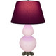 Robert Abbey - RW22P - One Light Table Lamp - Double Gourd - Rose Water Glazed Ceramic w/Antique Silver