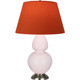 Robert Abbey - RW22T - One Light Table Lamp - Double Gourd - Rose Water Glazed Ceramic w/Antique Silver