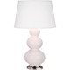 Robert Abbey - RW42X - One Light Table Lamp - Triple Gourd - Rose Water Glazed Ceramic w/Antique Silver