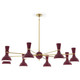 Robert Abbey - SM08SM - Eight Light Chandelier - Clare - Modern Brass w/Sugar Plum Painted