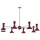Robert Abbey - SM09SM - Eight Light Chandelier - Clare - Polished Nickel w/Sugar Plum Painted