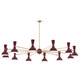 Robert Abbey - SM12SM - 12 Light Chandelier - Clare - Modern Brass w/Sugar Plum Painted