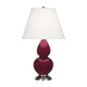 Robert Abbey - SM12X - One Light Accent Lamp - Small Double Gourd - Sugar Plum Glazed Ceramic w/Antique Silver