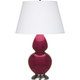 Robert Abbey - SM22X - One Light Table Lamp - Double Gourd - Sugar Plum Glazed Ceramic w/Antique Silver