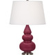 Robert Abbey - SM32X - One Light Accent Lamp - Small Triple Gourd - Sugar Plum Glazed Ceramic w/Antique Silver