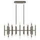 Robert Abbey - ST78 - 42 Light Chandelier - Kane - Smokey Taupe w/Polished Nickel
