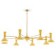 Robert Abbey - SU08SU - Eight Light Chandelier - Clare - Modern Brass w/Sunset Painted
