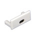 American Lighting - PE-HELM-FEED - End Cap With Wire Feed Hole - Premium Extrusions - White