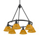 Golden - 3306-6 BLK-AY - Six Light Chandelier - Orwell - Matte Black