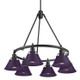 Golden - 3306-6 BLK-EP - Six Light Chandelier - Orwell - Matte Black
