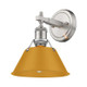 Golden - 3306-BA1 PW-AY - One Light Bath Vanity - Orwell - Pewter