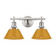 Golden - 3306-BA2 PW-AY - Two Light Vanity - Orwell - Pewter