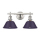 Golden - 3306-BA2 PW-EP - Two Light Vanity - Orwell - Pewter