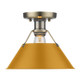 Orwell One Light Flush Mount (3306-FM AB-AY)