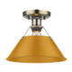 Golden - 3306-FM AB-AY - One Light Flush Mount - Orwell - Aged Brass