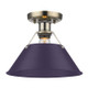 Golden - 3306-FM AB-EP - One Light Flush Mount - Orwell - Aged Brass