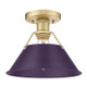 Golden - 3306-FM BCB-EP - One Light Flush Mount - Orwell - Brushed Champagne Brass