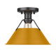 Orwell One Light Flush Mount (3306-FM BLK-AY)