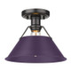 Golden - 3306-FM BLK-EP - One Light Flush Mount - Orwell - Matte Black