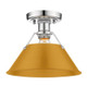 Golden - 3306-FM CH-AY - One Light Flush Mount - Orwell - Chrome