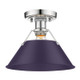 Golden - 3306-FM CH-EP - One Light Flush Mount - Orwell - Chrome