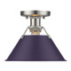 Orwell One Light Flush Mount (3306-FM PW-EP)