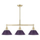 Golden - 3306-LP BCB-EP - Three Light Linear Pendant - Orwell - Brushed Champagne Brass
