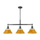 Golden - 3306-LP BLK-AY - Three Light Linear Pendant - Orwell - Matte Black