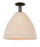 Innovations - 716-1C-OB-NBD-16-NAT - One Light Semi-Flush Mount - Arcadia - Oil Rubbed Bronze