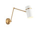 Matteo Lighting - S17721AGWH - One Light Wall Sconce - CILINDRO - Aged Gold Brass & White