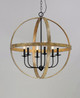 Compass Six Light Pendant (27576BWBK)