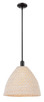 Innovations - 716-1S-BK-NBD-16-NAT - One Light Pendant - Arcadia - Matte Black Innovations - 716-1S-BK-NBD-16-NAT - One Light Pendant - Arcadia - Matte Black