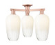 Innovations - 716-3F-AC-G484-7OP - Three Light Semi-Flush Mount - Arcadia - Antique Copper
