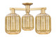 Innovations - 716-3F-BB-G460-7ME - Three Light Semi-Flush Mount - Arcadia - Brushed Brass