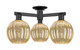 Innovations - 716-3F-BK-G458-7ME - Three Light Semi-Flush Mount - Arcadia - Matte Black