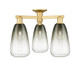 Innovations - 716-3F-SG-G480-6SL - Three Light Semi-Flush Mount - Arcadia - Satin Gold