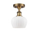 Innovations - 516-1C-BB-G91-LED - LED Semi-Flush Mount - Ballston - Brushed Brass