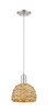 Innovations - 716-1P-SN-RBD-8-NAT - One Light Mini Pendant - Arcadia - Satin Nickel
