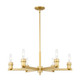 Innovations - 716-6CR-SG - Six Light Chandelier - Arcadia - Satin Gold