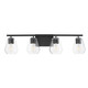 Maxim - 21334CLBK - Four Light Bath Vanity - Geode - Black
