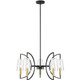Savoy House - 1-7169-5-143 - Five Light Chandelier - Hanley - Matte Black/Warm Brass