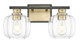 Acclaim Lighting - IN40031BK - Two Light Vanity - Oxley - Matte Black and Brass