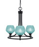 Toltec Lighting - 3403-MB-4625 - Three Light Chandelier - Paramount - Matte Black