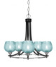 Toltec Lighting - 3405-MBBN-4605 - Five Light Chandelier - Paramount - Matte Black & Brushed Nickel