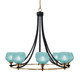 Toltec Lighting - 3408-MBBR-4625 - Eight Light Chandelier - Paramount - Matte Black & Brass
